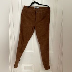 Old Navy rockstar super skinny mid rise 12 tall corduroys russet brown